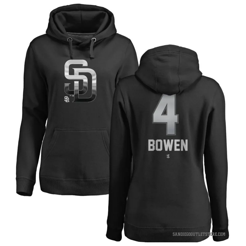 Jase Bowen Women's Black San Diego Padres Branded Midnight Mascot Pullover Hoodie -