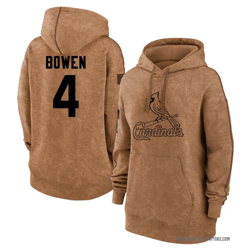 Jase Bowen Women's Brown San Diego Padres 2023 Salute to Service Pullover Hoodie