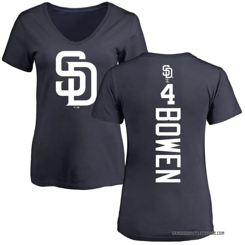 Jase Bowen Women's Navy San Diego Padres Backer Slim Fit T-Shirt -