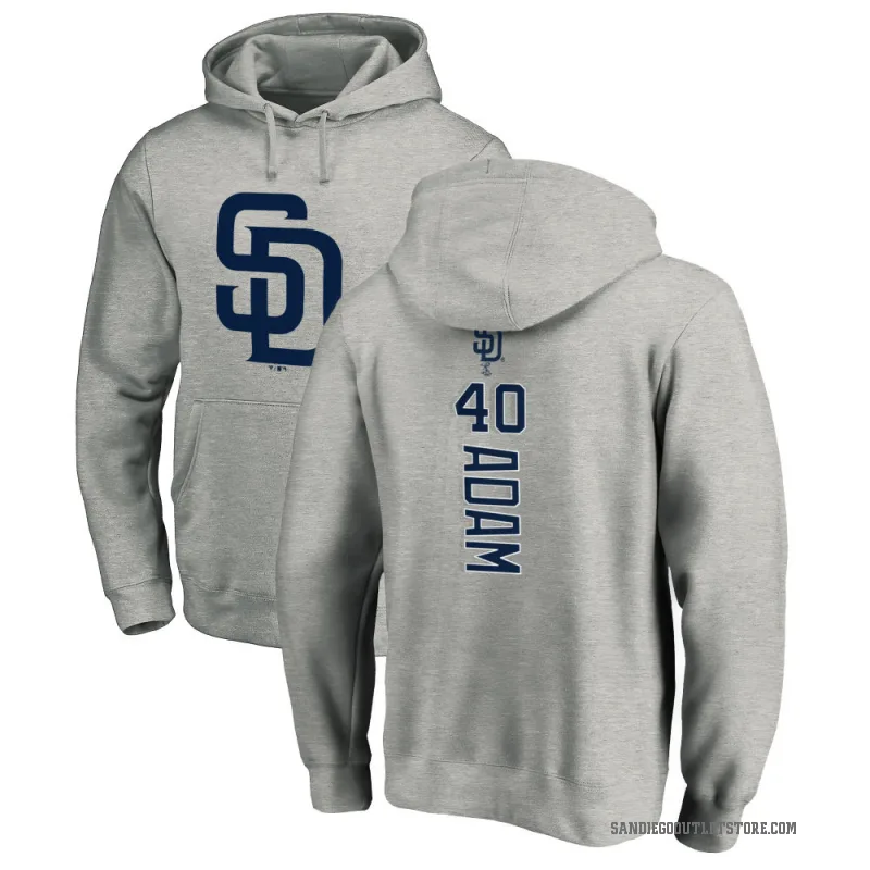 Jason Adam Men's San Diego Padres Ash Backer Pullover Hoodie