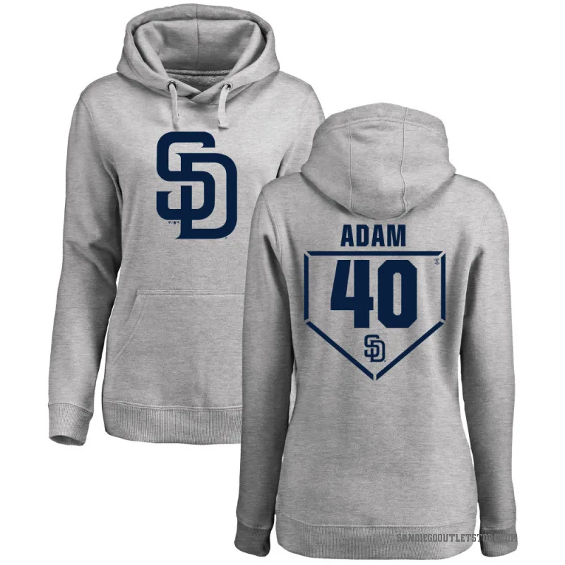 Jason Adam Women's Gray San Diego Padres Branded RBI Pullover Hoodie - Heathered