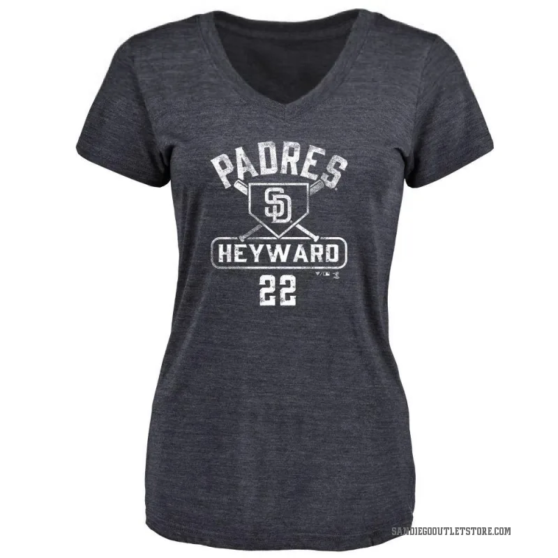Jason Heyward Women's Navy San Diego Padres Base Runner T-Shirt -