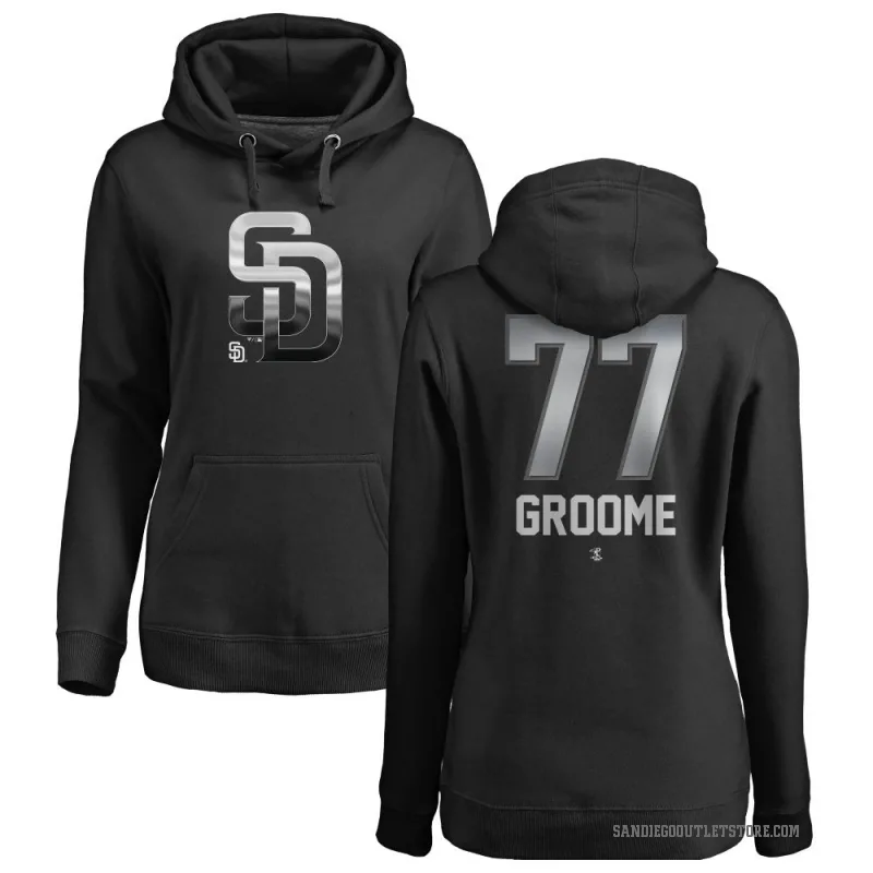 Jay Groome Women's Black San Diego Padres Branded Midnight Mascot Pullover Hoodie -