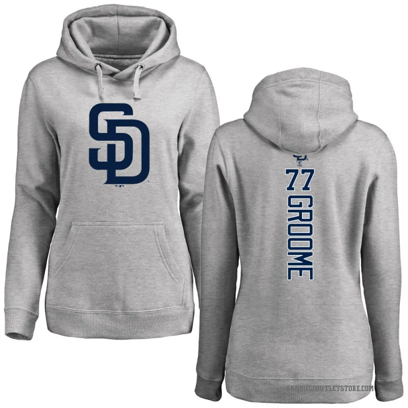 Jay Groome Women's San Diego Padres Ash Backer Pullover Hoodie