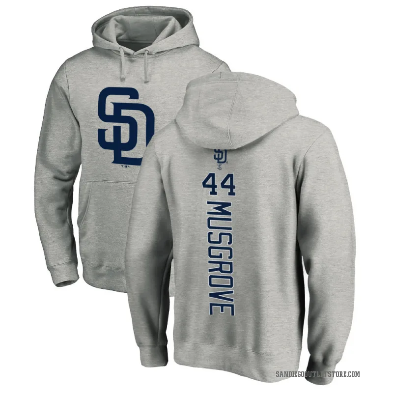 Joe Musgrove Men's San Diego Padres Ash Backer Pullover Hoodie