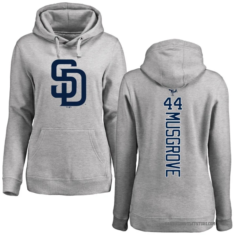 Joe Musgrove Women's San Diego Padres Ash Backer Pullover Hoodie