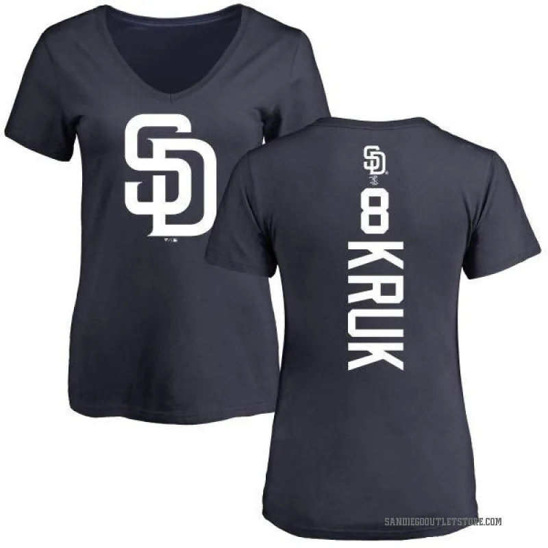 John Kruk Women's Navy San Diego Padres Backer Slim Fit T-Shirt -