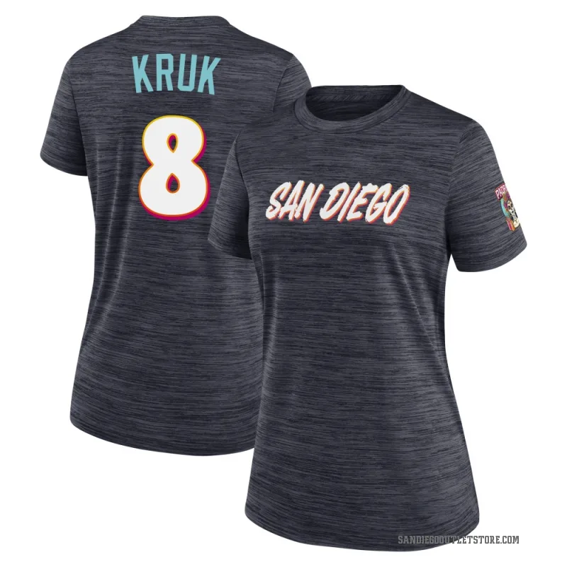 John Kruk Women's San Diego Padres Obsidian 2026 City Connect Game Day Velocity T-Shirt