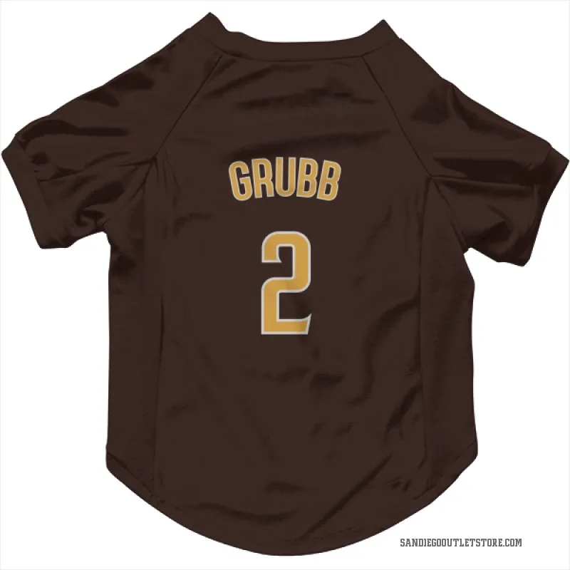 Johnny Grubb  Brown San Diego Padres  Cat & Dog Pet Jersey