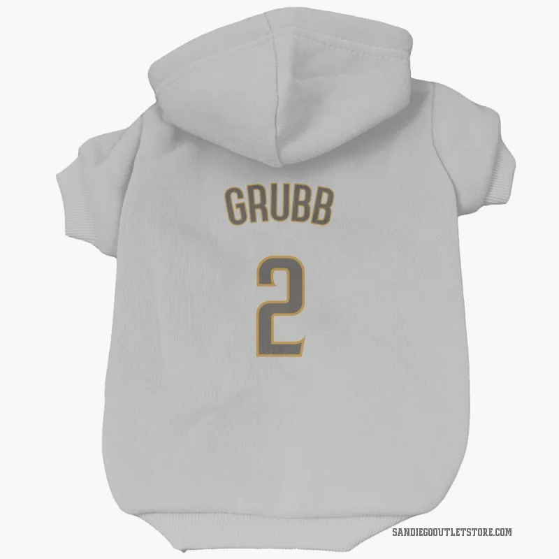 Johnny Grubb  White/Brown San Diego Padres  Cat & Dog Pet Hoodie