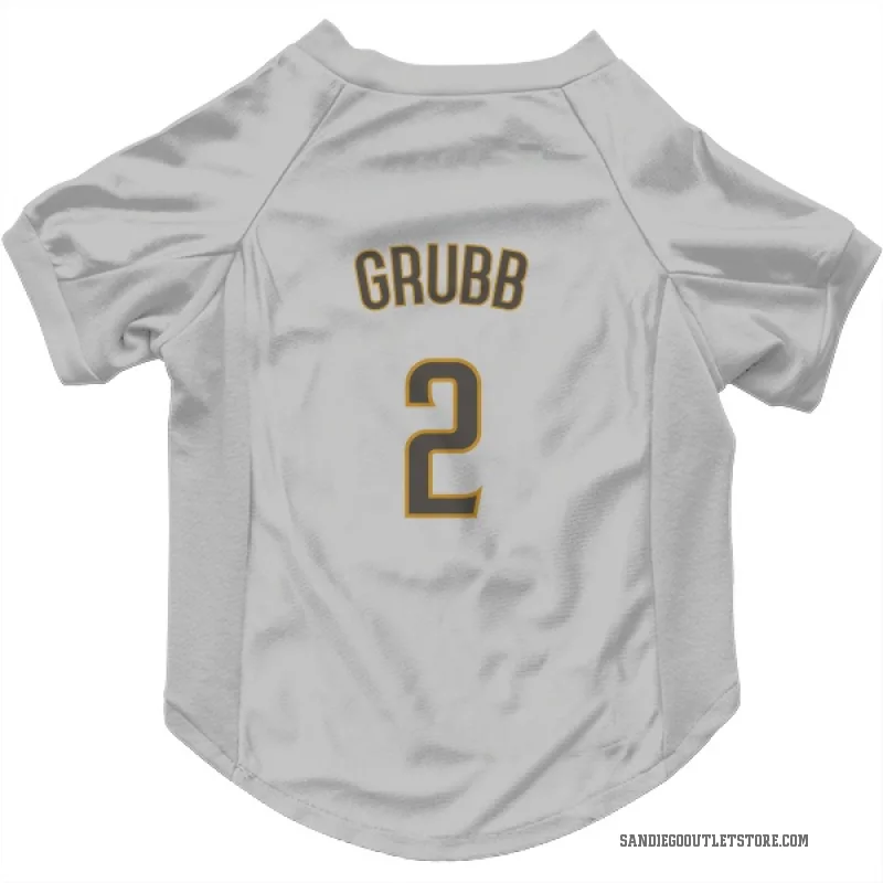 Johnny Grubb  White/Brown San Diego Padres  Cat & Dog Pet Jersey