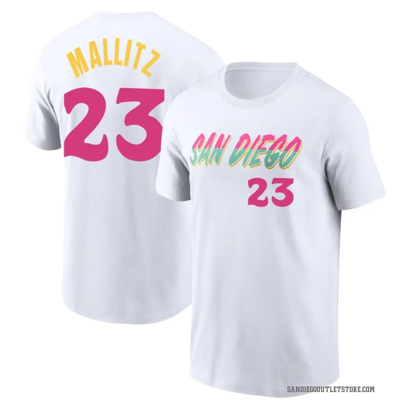 Josh Mallitz Men's White San Diego Padres 2022 City Connect T-Shirt