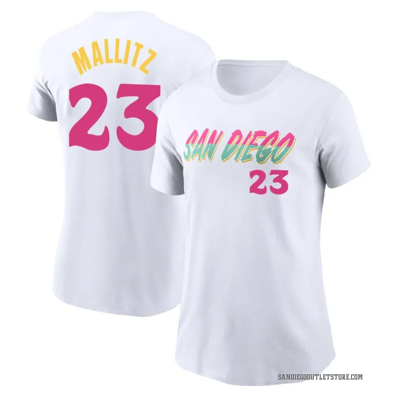 Josh Mallitz Women's White San Diego Padres 2022 City Connect T-Shirt