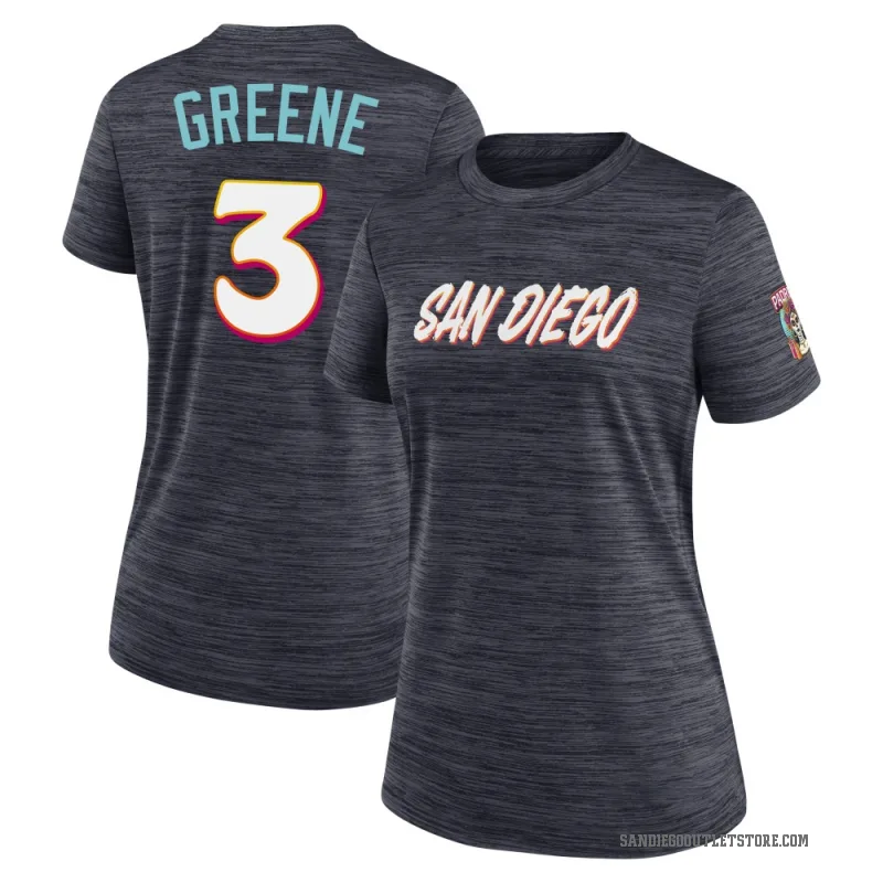 Khalil Greene Women's Green San Diego Padres Obsidian 2026 City Connect Game Day Velocity T-Shirt