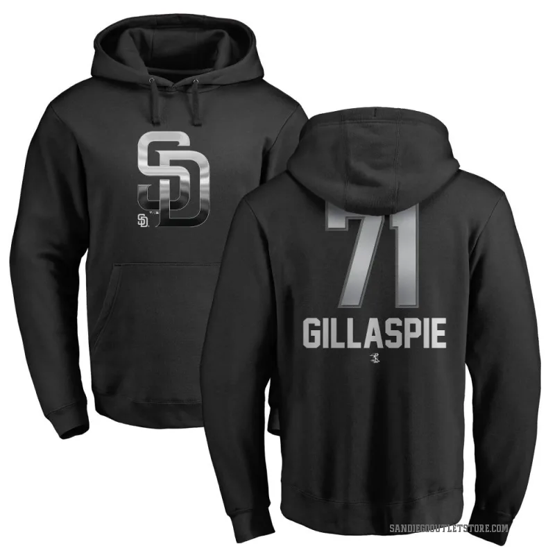 Logan Gillaspie Men's Black San Diego Padres Branded Midnight Mascot Pullover Hoodie -