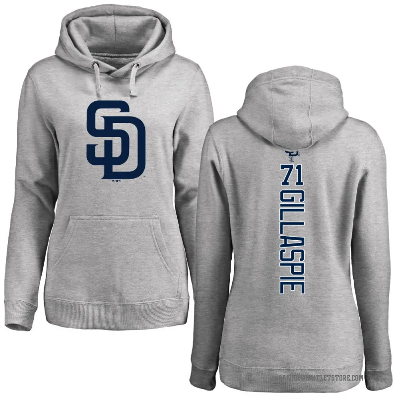 Logan Gillaspie Women's San Diego Padres Ash Backer Pullover Hoodie