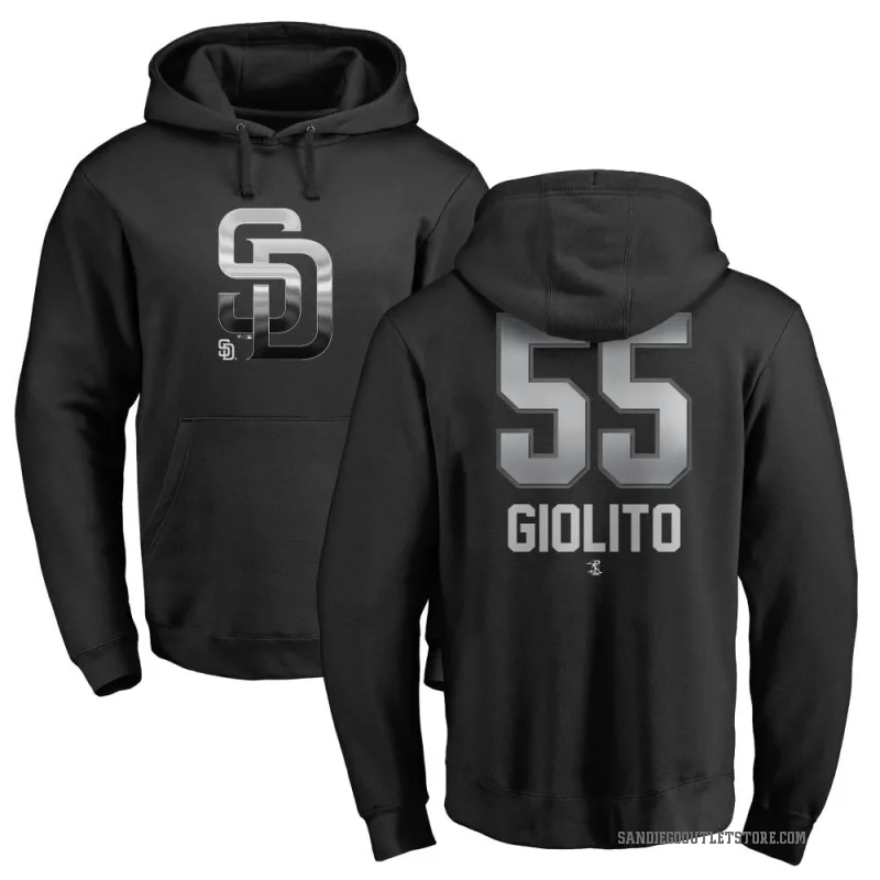 Lucas Giolito Men's Black San Diego Padres Branded Midnight Mascot Pullover Hoodie -