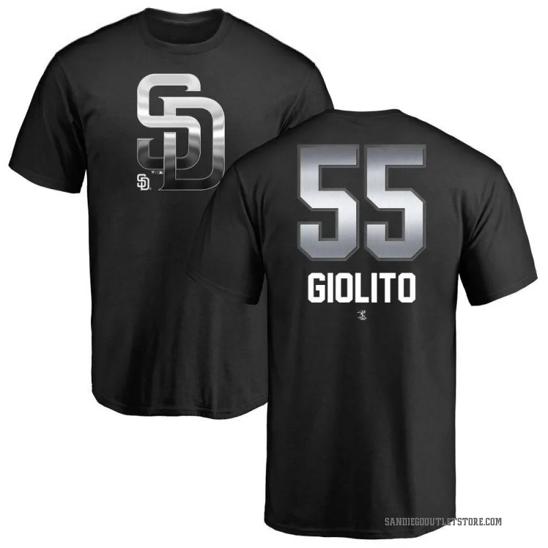 Lucas Giolito Men's Black San Diego Padres Midnight Mascot T-Shirt -