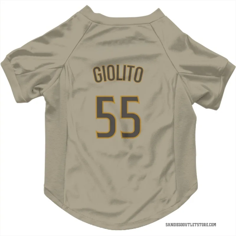 Lucas Giolito  San Diego Padres   Tan Cat & Dog Pet Jersey