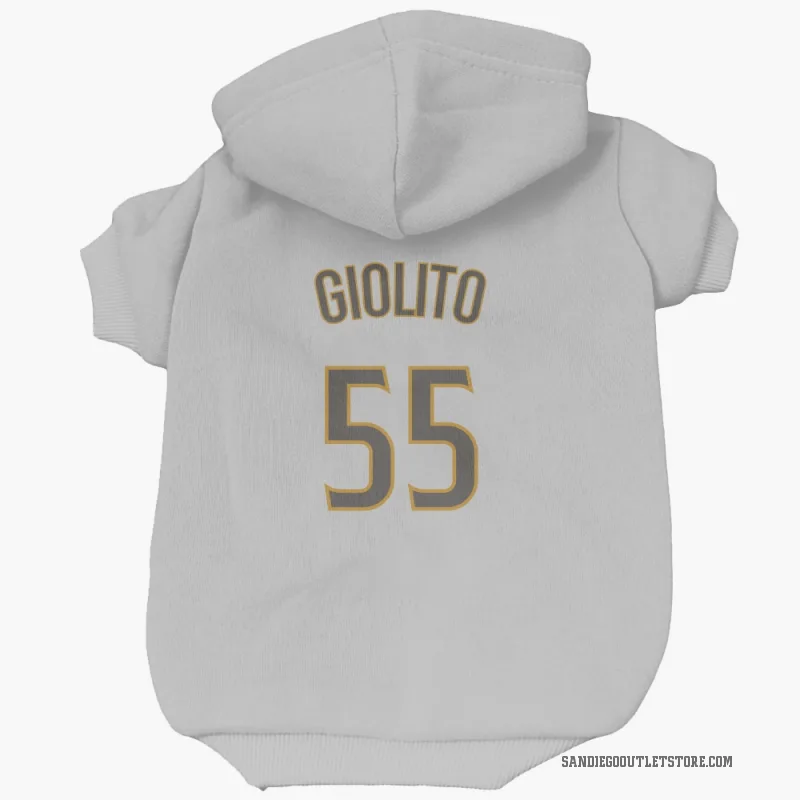 Lucas Giolito  White/Brown San Diego Padres  Cat & Dog Pet Hoodie