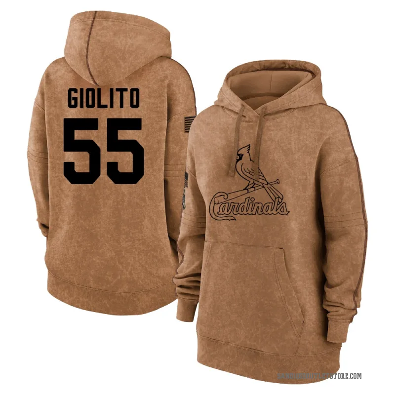 Lucas Giolito Women's Brown San Diego Padres 2023 Salute to Service Pullover Hoodie
