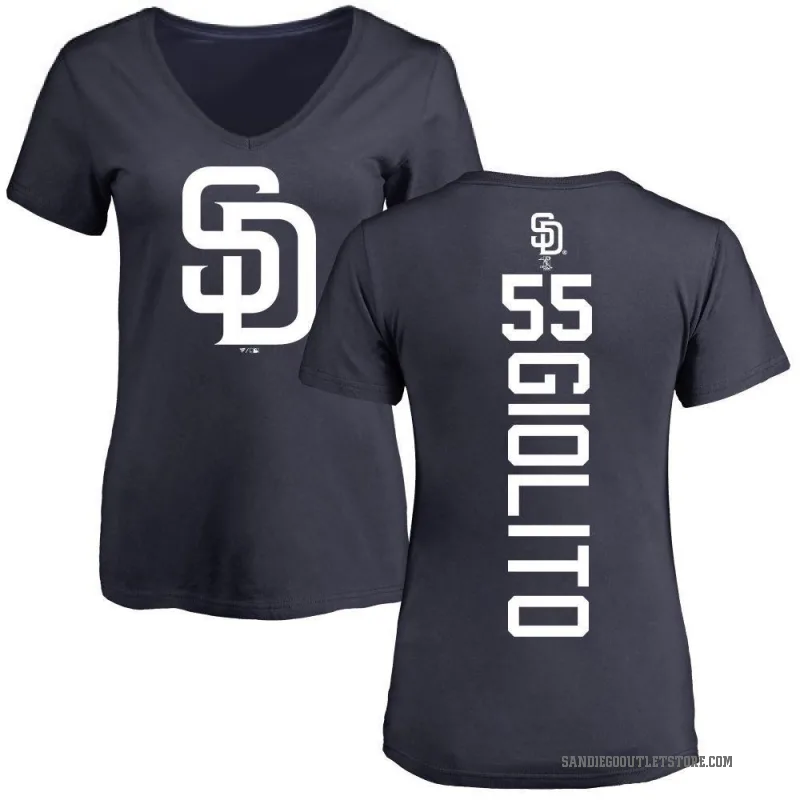 Lucas Giolito Women's Navy San Diego Padres Backer Slim Fit T-Shirt -