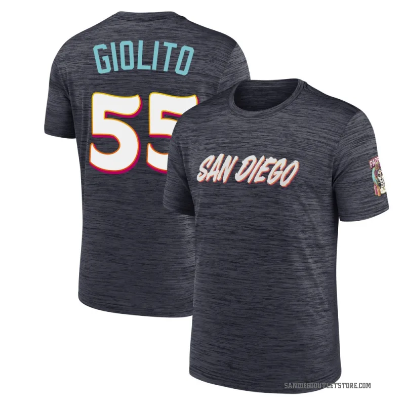 Lucas Giolito Youth San Diego Padres Obsidian 2026 City Connect Game Day Velocity T-Shirt