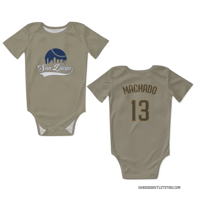 Manny Machado  San Diego Padres   Tan Newborn & Infant Bodysuit