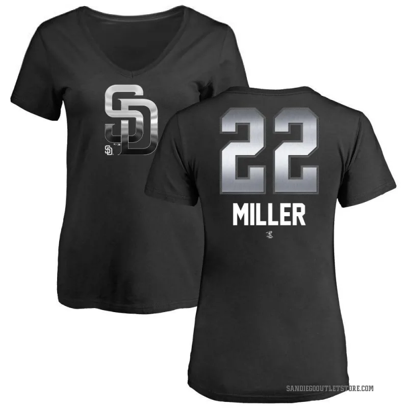 Mason Miller Women's Black San Diego Padres Midnight Mascot V-Neck T-Shirt -