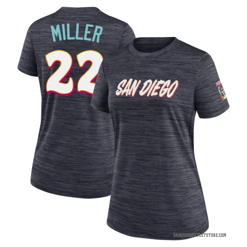 Mason Miller Women's San Diego Padres Obsidian 2026 City Connect Game Day Velocity T-Shirt
