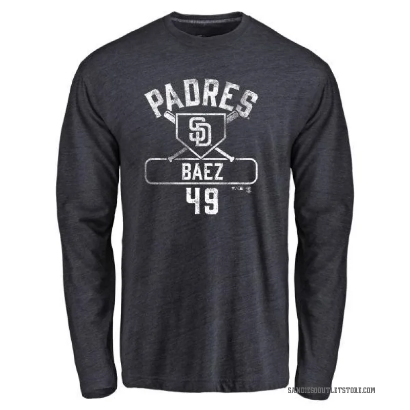 Michel Baez Men's Navy San Diego Padres Base Runner Long Sleeve T-Shirt -
