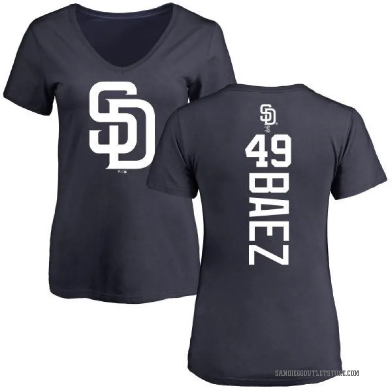 Michel Baez Women's Navy San Diego Padres Backer Slim Fit T-Shirt -