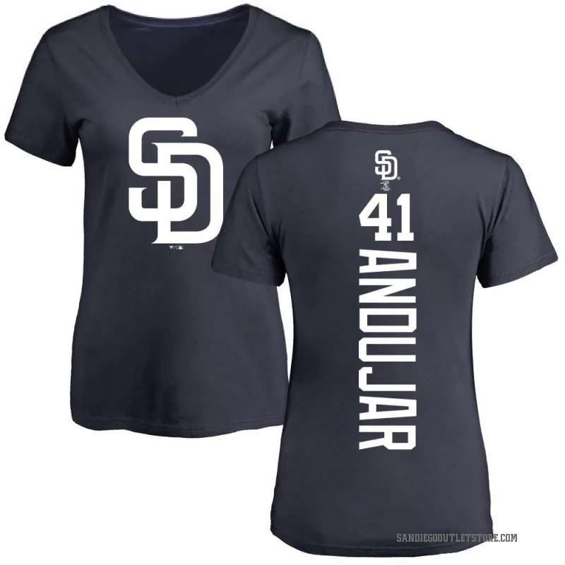 Miguel Andujar Women's Navy San Diego Padres Backer Slim Fit T-Shirt -