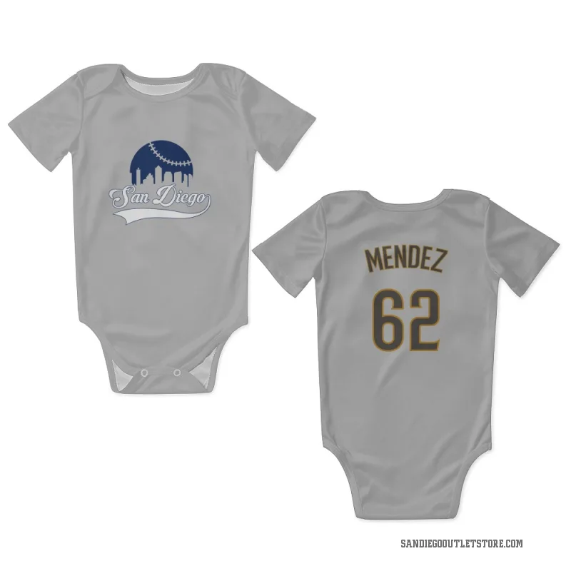Miguel Mendez  White/Brown San Diego Padres  Newborn & Infant Bodysuit