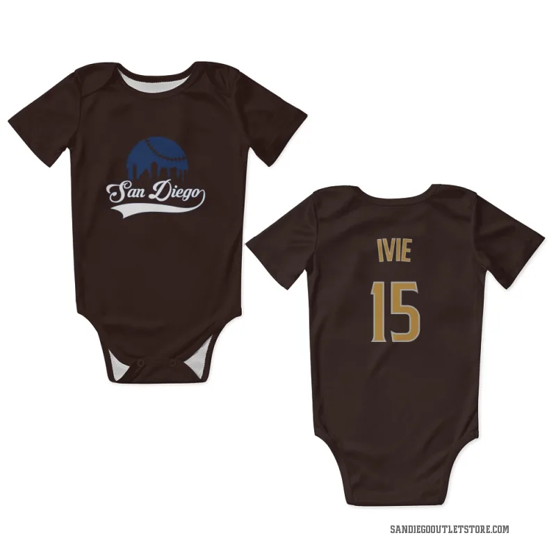 Mike Ivie  Brown San Diego Padres  Newborn & Infant Bodysuit