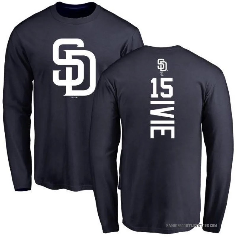 Mike Ivie Men's Navy San Diego Padres Backer Long Sleeve T-Shirt -