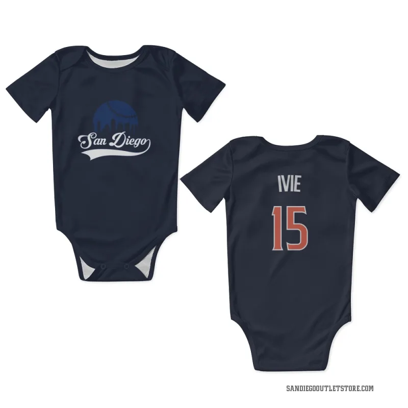Mike Ivie  Navy San Diego Padres  Newborn & Infant Bodysuit