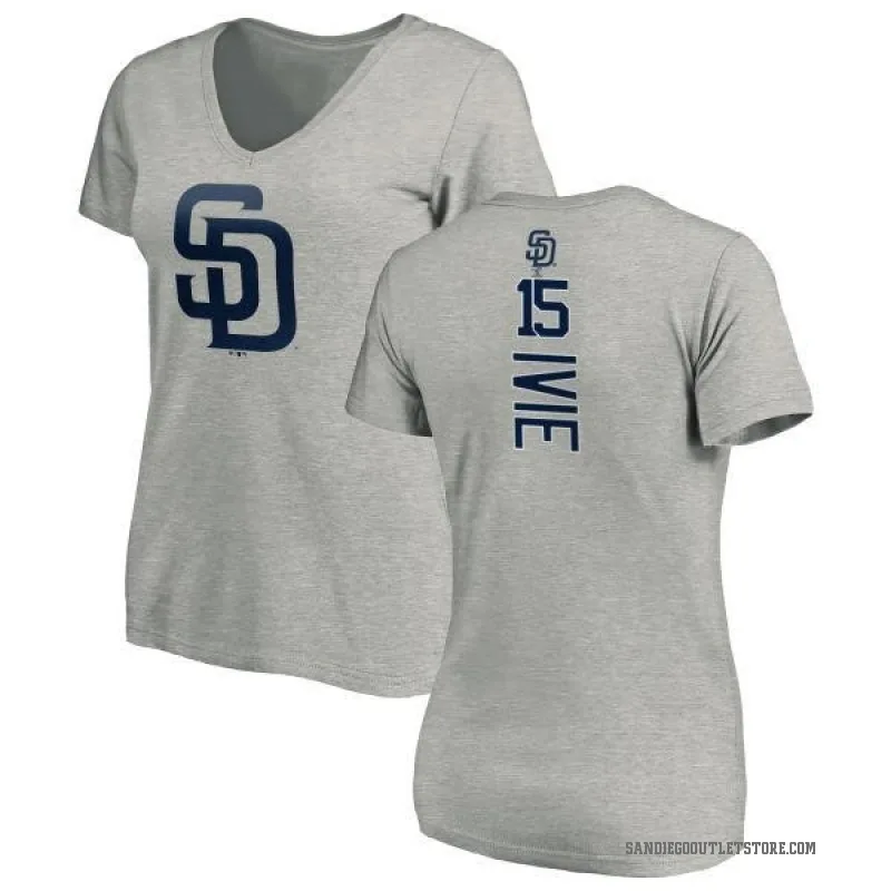 Mike Ivie Women's Ash San Diego Padres Backer Slim Fit T-Shirt -
