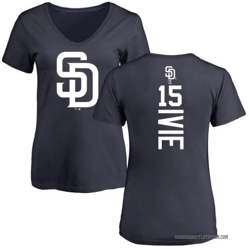 Mike Ivie Women's Navy San Diego Padres Backer Slim Fit T-Shirt -