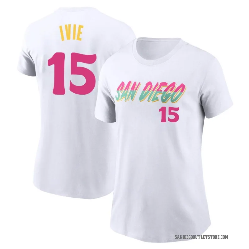 Mike Ivie Women's White San Diego Padres 2022 City Connect T-Shirt
