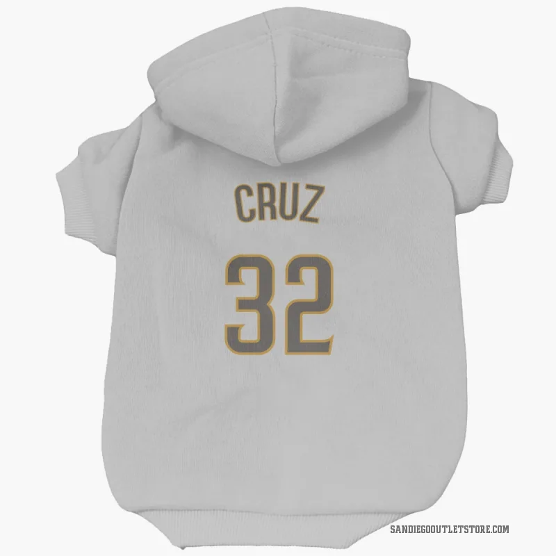 Nelson Cruz  White/Brown San Diego Padres  Cat & Dog Pet Hoodie