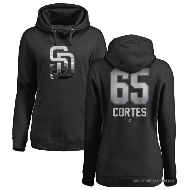 Nestor Cortes Women's Black San Diego Padres Branded Midnight Mascot Pullover Hoodie -