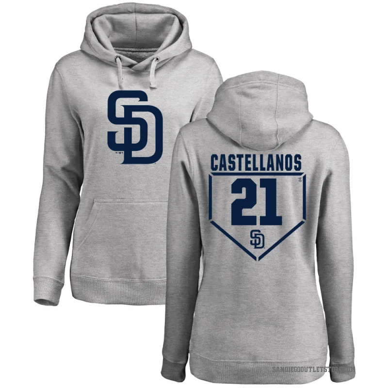 Nick Castellanos Women's Gray San Diego Padres Branded RBI Pullover Hoodie - Heathered