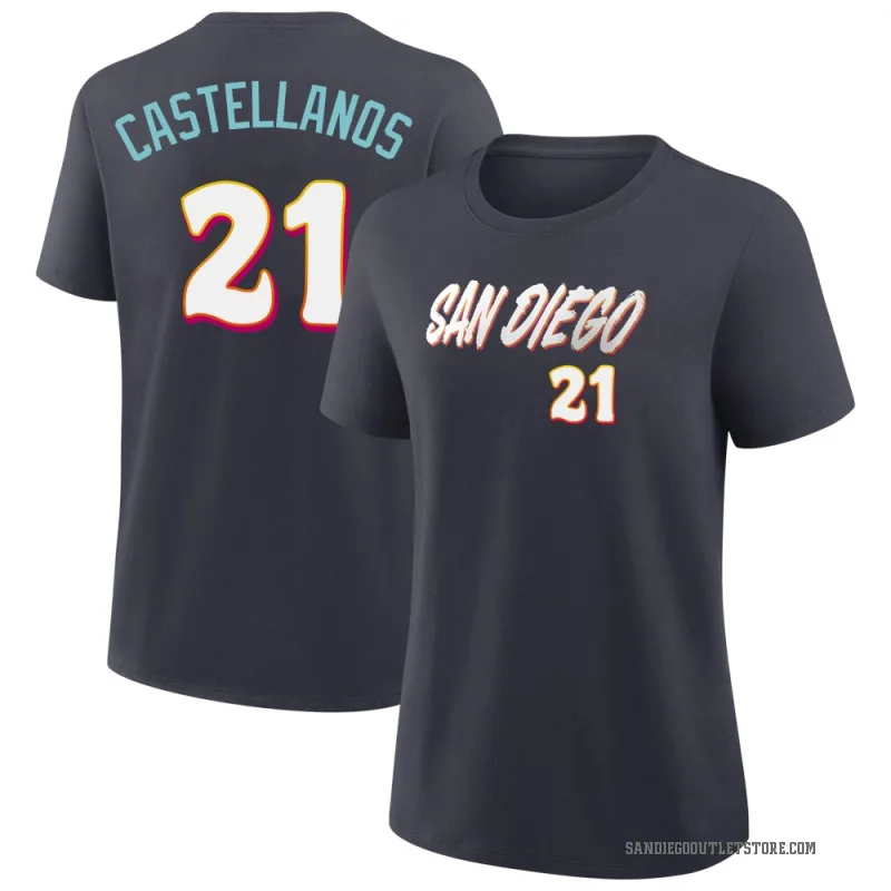 Nick Castellanos Women's Navy San Diego Padres 2026 City Connect T-Shirt