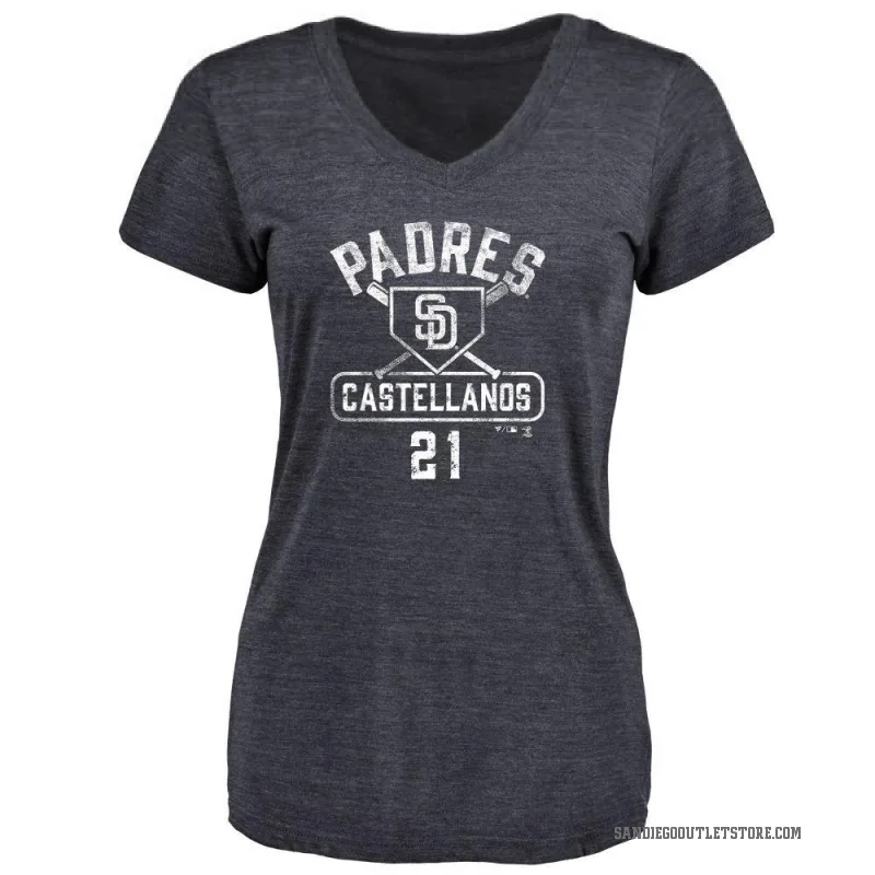 Nick Castellanos Women's Navy San Diego Padres Base Runner T-Shirt -