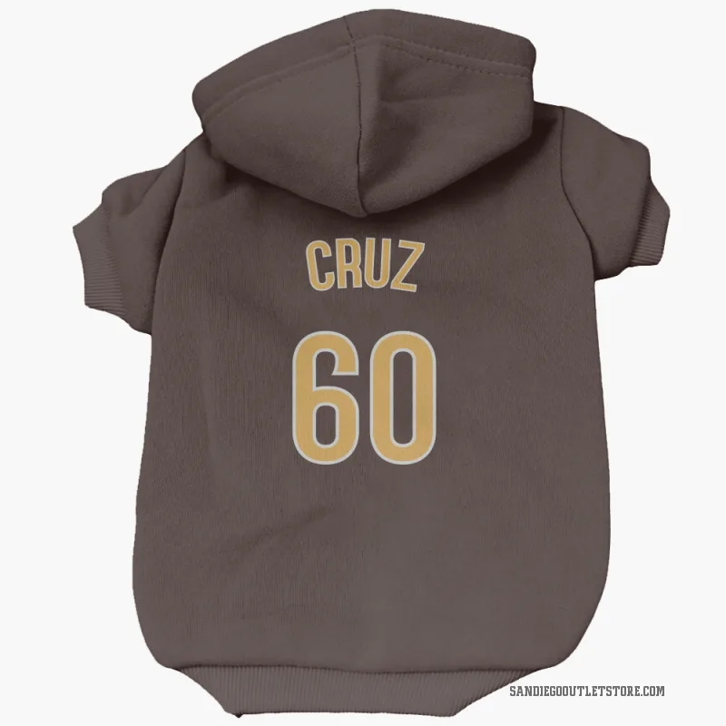Omar Cruz  Brown San Diego Padres  Cat & Dog Pet Hoodie