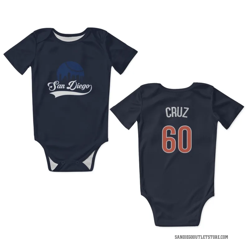 Omar Cruz  Navy San Diego Padres  Newborn & Infant Bodysuit