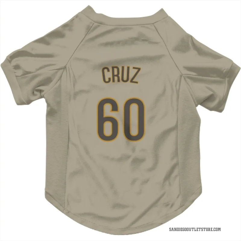 Omar Cruz  San Diego Padres   Tan Cat & Dog Pet Jersey