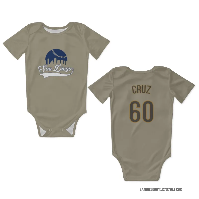 Omar Cruz  San Diego Padres   Tan Newborn & Infant Bodysuit