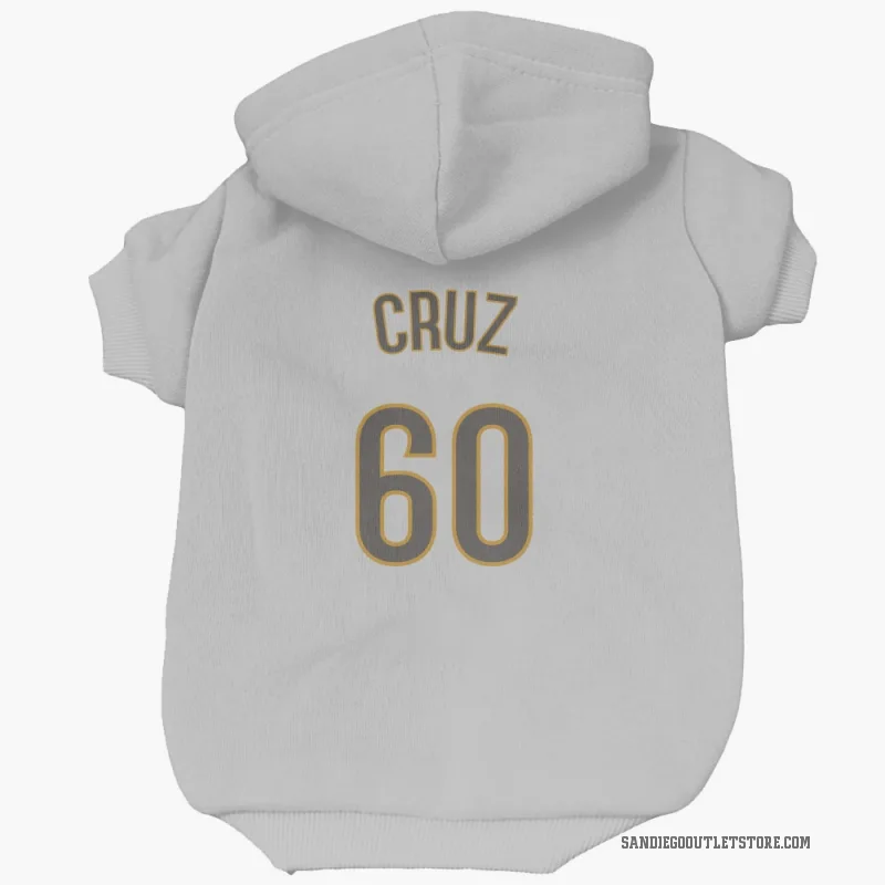 Omar Cruz  White/Brown San Diego Padres  Cat & Dog Pet Hoodie